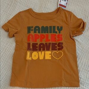 Cat & Jack Kids Tee - Orange with Multicolor Letters